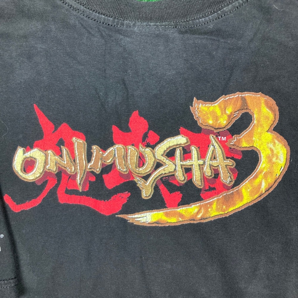 Vintage Capcom Onimusha 3 Demon Siege Shirt Mens M Black 2004 Video Game Promo View 5